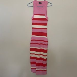 Striped body con dress